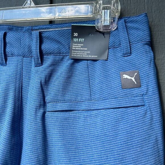 NEW Puma 101 Blue Striped Performance Golf Shorts Men's size 30 - Picture 4 of 6